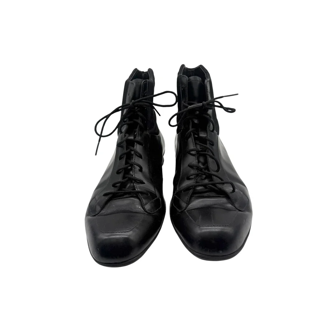 Prada Mens Black Leather High Top Boots 2T 1323 Size‎ 9